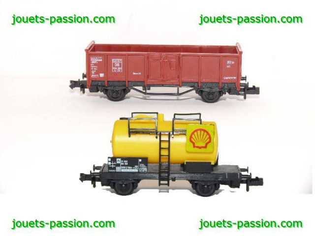 7804-7805 2 wagons Fleischmann Piccolo ref 8205 et 8401