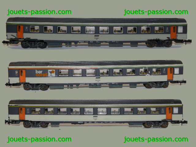 7828-7829-7830 3 voiture corail Lima 320324-320325-320326