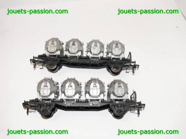 7906+7907 Fleischmann 2 wagon 4 conteneurs ref.1473F